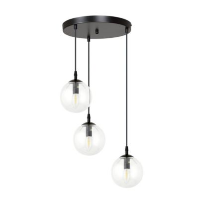 Lampe suspendue COSMO 3 BL PREMIUM TRANSPARENT, Emibig Lighting, Fabriqué en EU