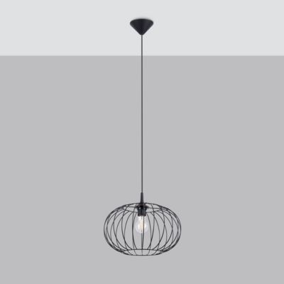 Lampe suspendue en acier 1 lampes 35x35x86cm Sollux