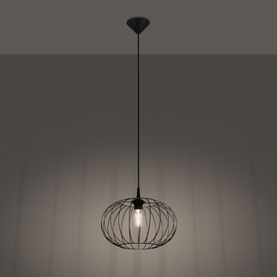 Lampe suspendue en acier 1 lampes 35x35x86cm Sollux