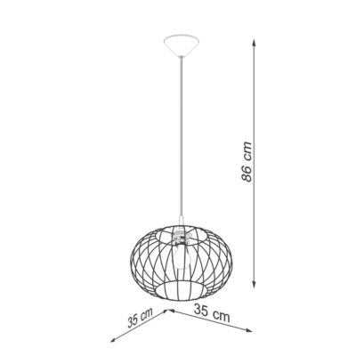 Lampe suspendue en acier 1 lampes 35x35x86cm Sollux