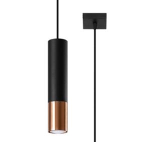 Lampe suspendue en acier 1 lampes 8x8x100cm Sollux