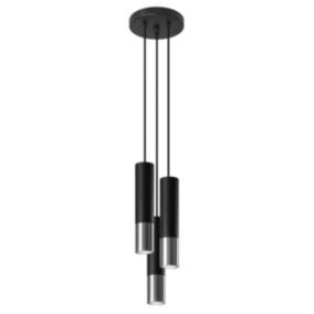 Lampe suspendue en acier 3 lampes 20x20x90cm Sollux