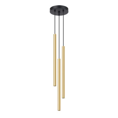 Lampe suspendue en acier 3 lampes 20x20x90cm Sollux