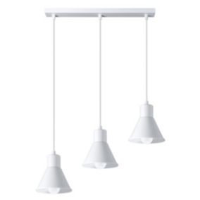 Lampe suspendue en acier 3 lampes 45x14x120cm Sollux