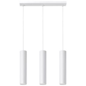 Lampe suspendue en acier 3 lampes 45x6x90cm Sollux