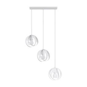 Lampe suspendue en acier 3 lampes 50x16x117cm Sollux