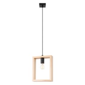 Lampe suspendue en acier/bois 1 lampes 24x8x133cm Sollux