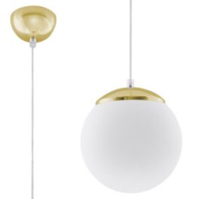 Lampe suspendue en acier/verre 1 lampes 20x20x110cm Sollux