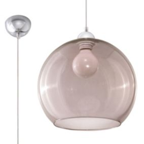 Lampe suspendue en acier/verre 1 lampes 30x30x120cm Sollux