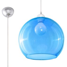 Lampe suspendue en acier/verre 1 lampes 30x30x120cm Sollux