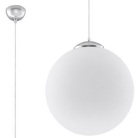 Lampe suspendue en acier/verre 1 lampes 30x30x120cm Sollux