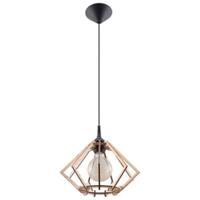 Lampe suspendue en bois 1 lampes 27.5x27.5x90cm Sollux