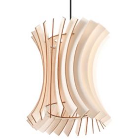 Lampe suspendue en bois 1 lampes 30x30x107cm Sollux