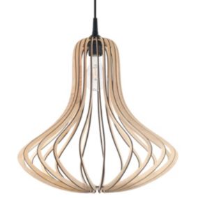 Lampe suspendue en bois 1 lampes 41x41x110cm Sollux