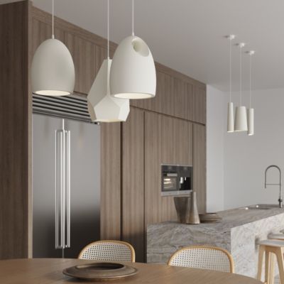 Lampe suspendue en céramique 1 ampoule 3000K - 8x8x132cm Sollux
