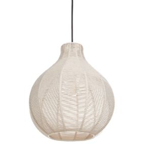 Lampe suspendue en corde beige GUAVA