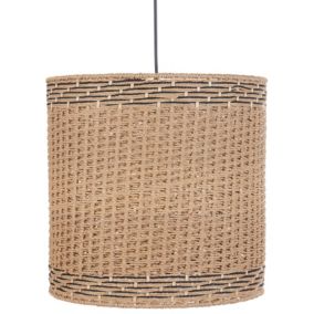 Lampe suspendue en corde de papier naturel LUAPULA