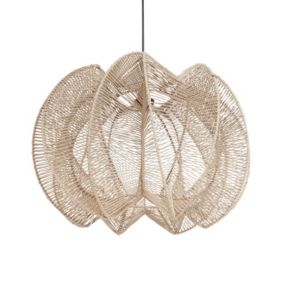 Lampe suspendue en corde de papier naturel MANINGA