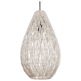 Lampe suspendue en cordes beige ANNOTTO