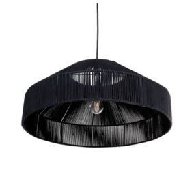 Lampe suspendue en cordes noir IGUAMO