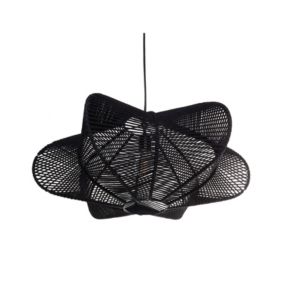 Lampe suspendue en cordes noir YABACO