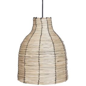 Lampe suspendue en herbier marin naturel KELAKAS