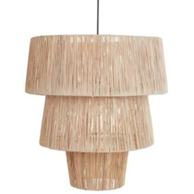 Lampe suspendue en paille naturel PREMAT