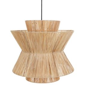 Lampe suspendue en paille naturel TELAMBA