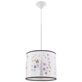 Lampe suspendue en PVC 1 lampes 40x40x82cm Sollux