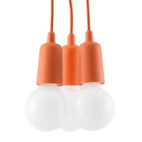 Lampe suspendue en PVC 3 lampes 15x15x90cm Sollux