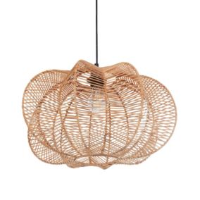 Lampe suspendue en rotin naturel KIBI