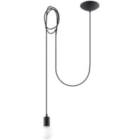 Lampe suspendue en tissu/acier 1 lampes 300x150x150cm Sollux