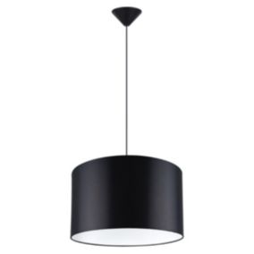 Lampe suspendue en tissu/PVC 1 lampes 40x40x88cm Sollux