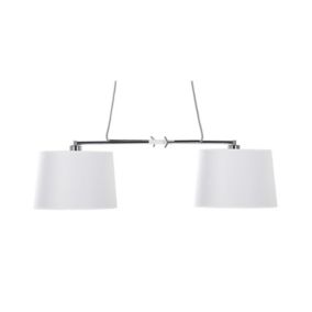 Lampe suspension blanc 2 abat-jours FUCINO