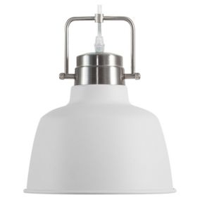 Lampe suspension blanc et argenté NARMADA