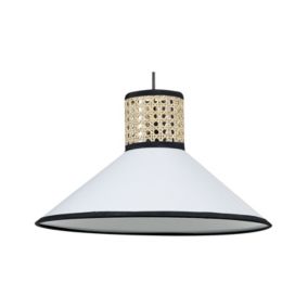 Lampe suspension blanc et naturel MANTUA