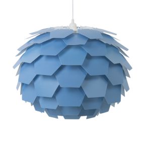 Lampe suspension bleu gros abat-jour SEGRE