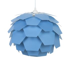 Lampe suspension bleu petit abat-jour SEGRE