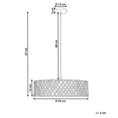Lampe suspension BLONDIN Corde en papier Naturel
