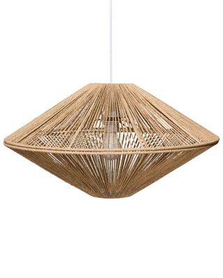 Lampe suspension CAVES Corde en papier Naturel