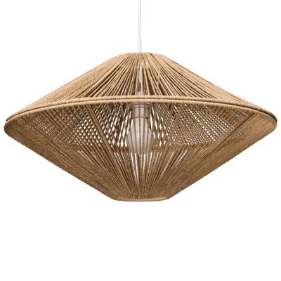 Lampe suspension CAVES Corde en papier Naturel