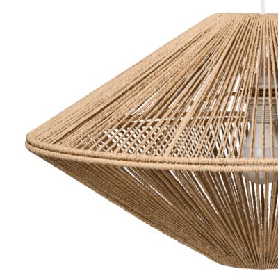 Lampe suspension CAVES Corde en papier Naturel