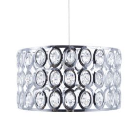 Lampe suspension chromé et cristal TENNA S