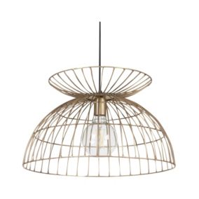 Lampe suspension cuivrée en métal MAHANADI