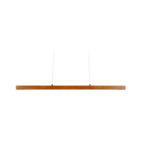 Lampe suspension en bois sombre à LED avec variateur STEWARTS