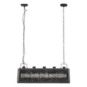 Lampe Suspension en Métal "Aaron" 93cm Noir