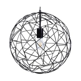 Lampe suspension en métal noir LEMME