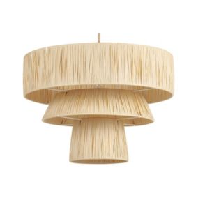 Lampe suspension en papier teinte naturelle CHAMBO