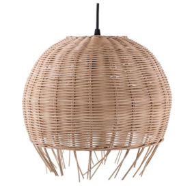 Lampe suspension en rotin clair DRINO