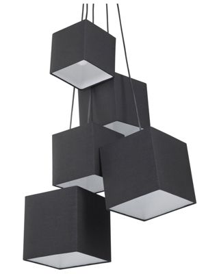 Lampe suspension  entissu noir MESTA